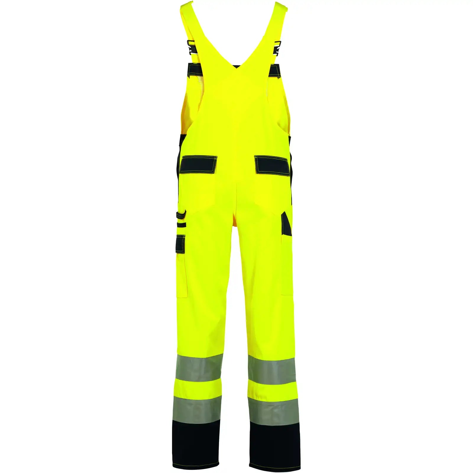 Planam Warnschutz Latzhose gelb/marine 102 gelb/marine - Produktbild ohne Model