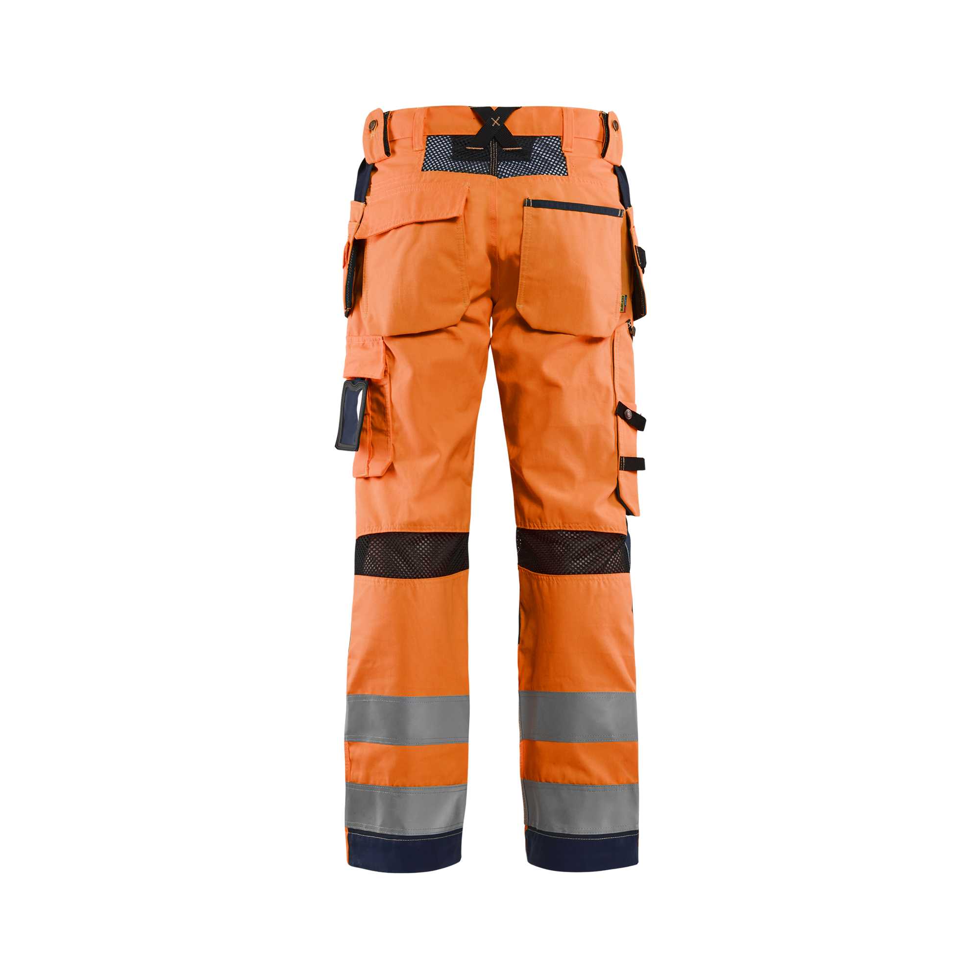 BLAKLADER 15651811 | Ventilated Hi Vis trousers Hi Vis Reflective Work Trousers Men - Mesh Panels
