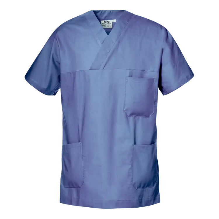 SIR SAFETY CARDIO mod. SCRUB TOP Short Sleeve Work Shirt MEN - 100% Cotton