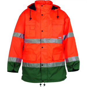 Planam Warnschutz Parka orange/grün S orange/grün - Vorschaubild