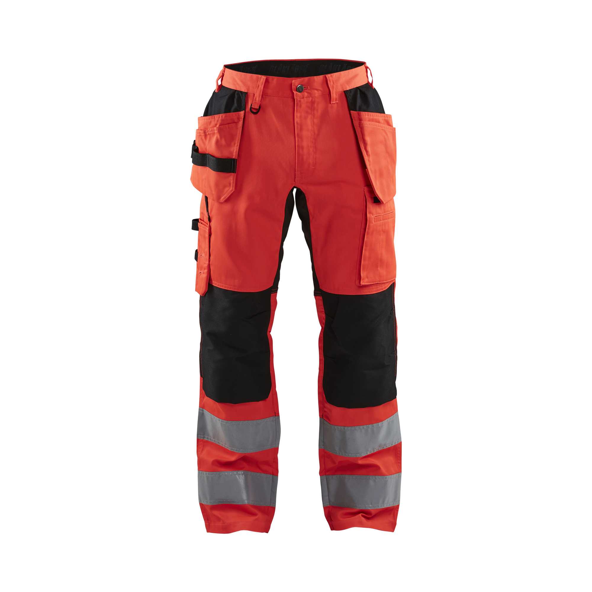 BLAKLADER 15521811 | Hi Vis Trousers with Stretch Hi Vis Reflective Work Trousers Men - Class 2 Visibility
