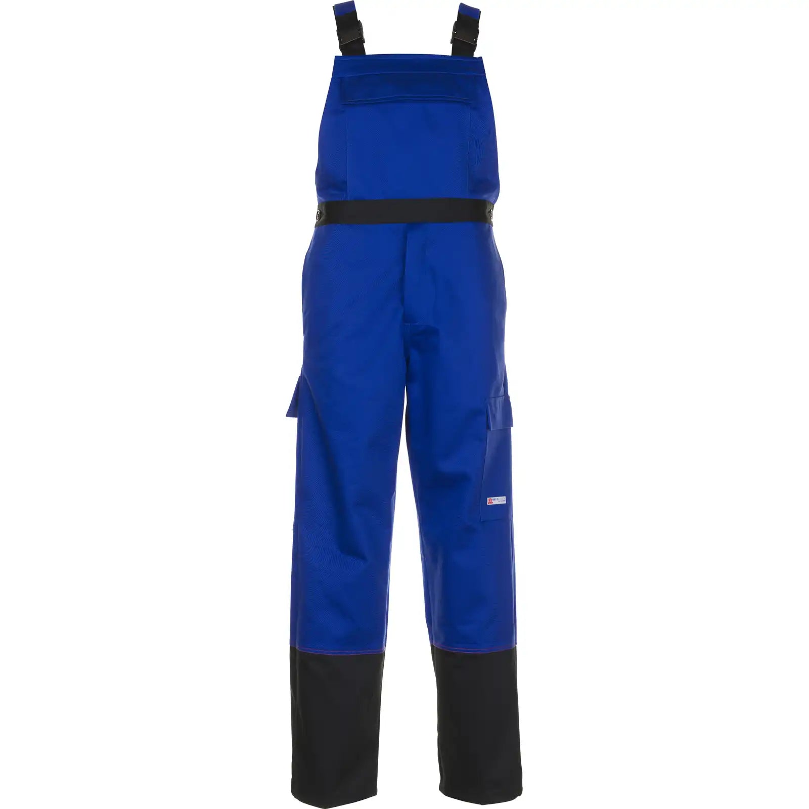 Planam Weld Shield Latzhose kornblumenblau/schwarz 102 kornblumenblau/schwarz - Vorschaubild