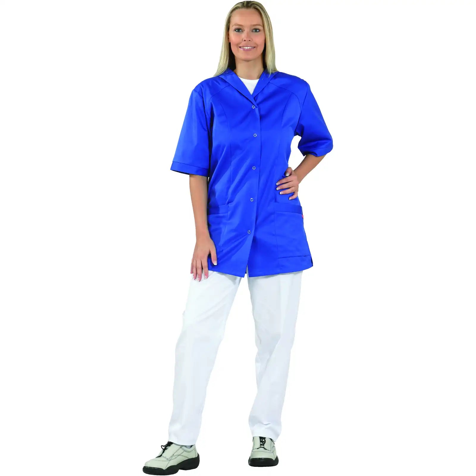 Planam Damen Kasak 1/4 Arm kornblumenblau 36 kornblumenblau - Produktbild mit Model