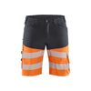 BLAKLADER 15411811 | Hi Vis shorts with stretch Hi Vis Reflective Work Shorts Men - Class 1 Certified