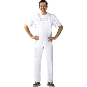 Planam Food Herren Latzhose reinweiß 102 reinweiß - Produktbild mit Model