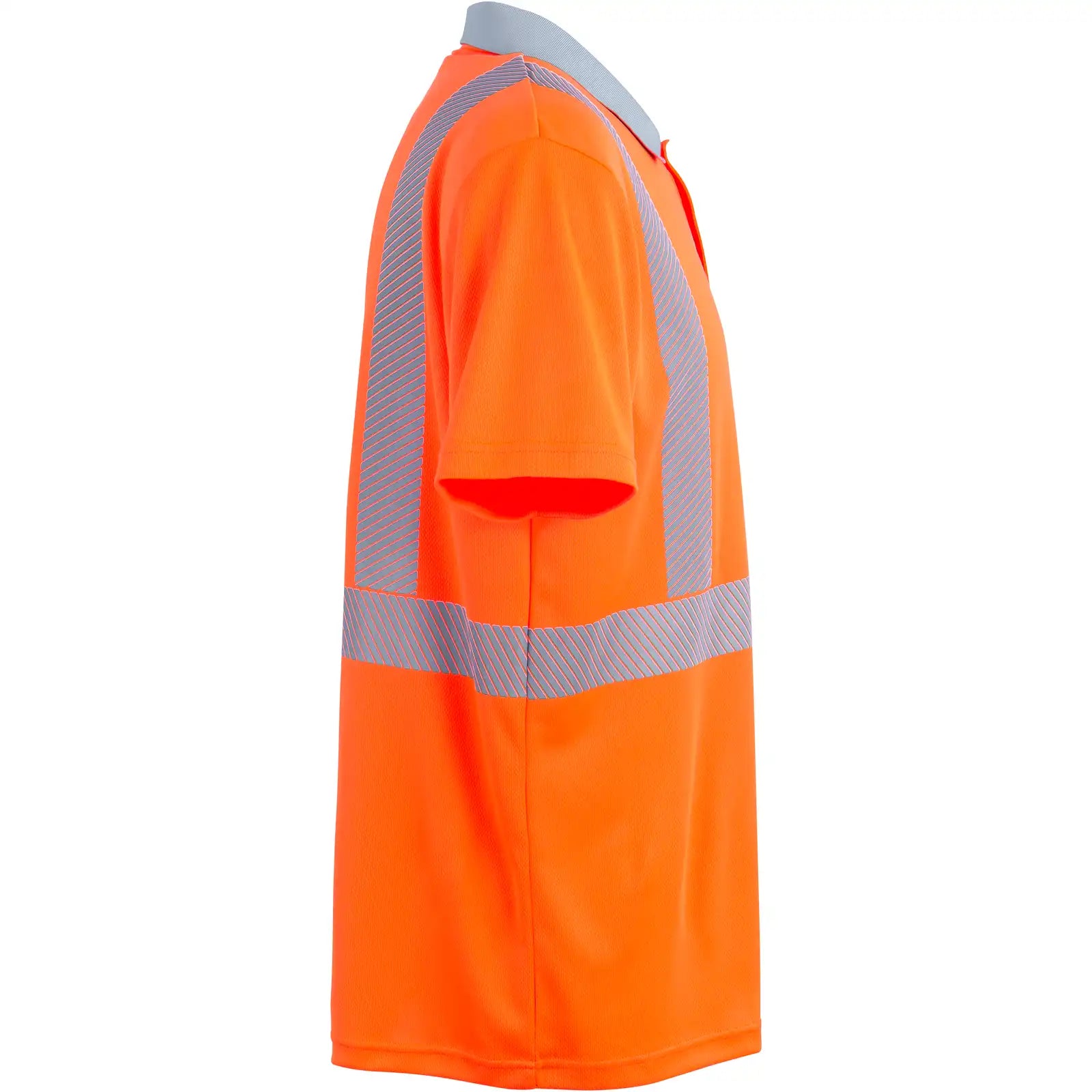 Planam Norit Warnschutz Poloshirt kurzarm orange/zink XS orange/zink - Produktbild ohne Model
