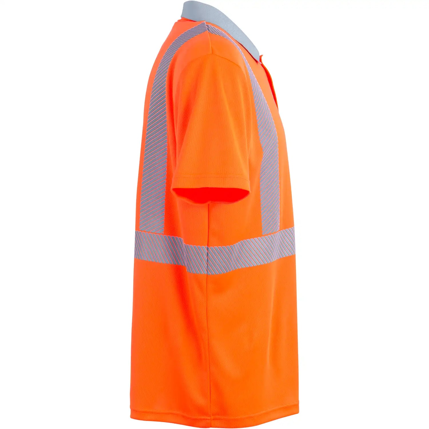Planam Norit Warnschutz Poloshirt kurzarm orange/zink XS orange/zink - Produktbild ohne Model
