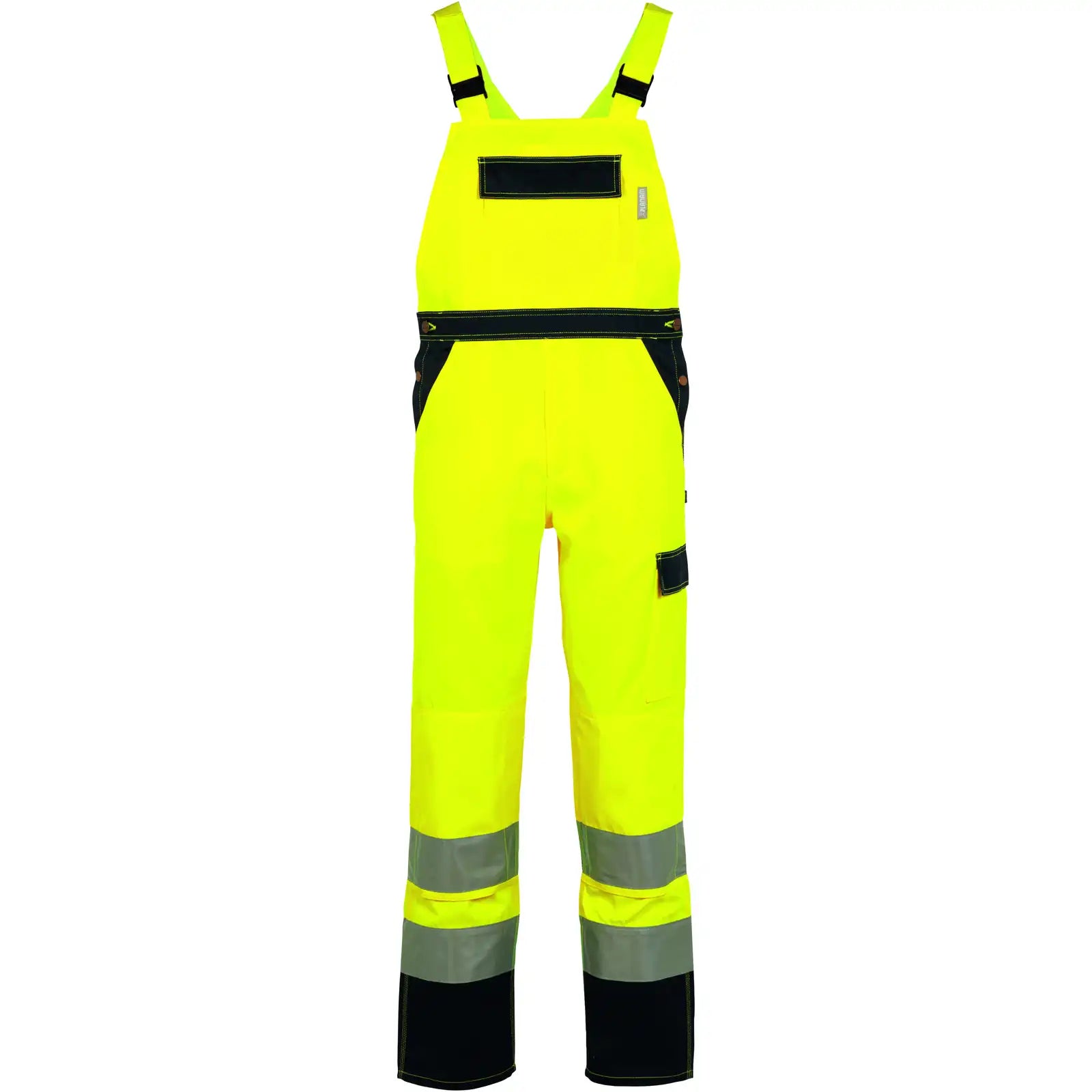Planam Warnschutz Latzhose gelb/marine 102 gelb/marine - Vorschaubild