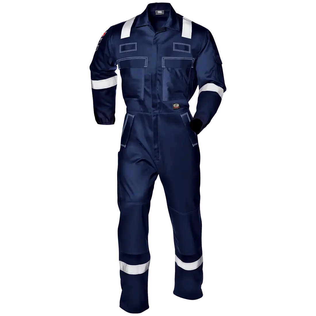 SIR SAFETY LIGHT CARBOFLAME Hi Vis Reflective Work Coverall Men - Knee Pad Pockets