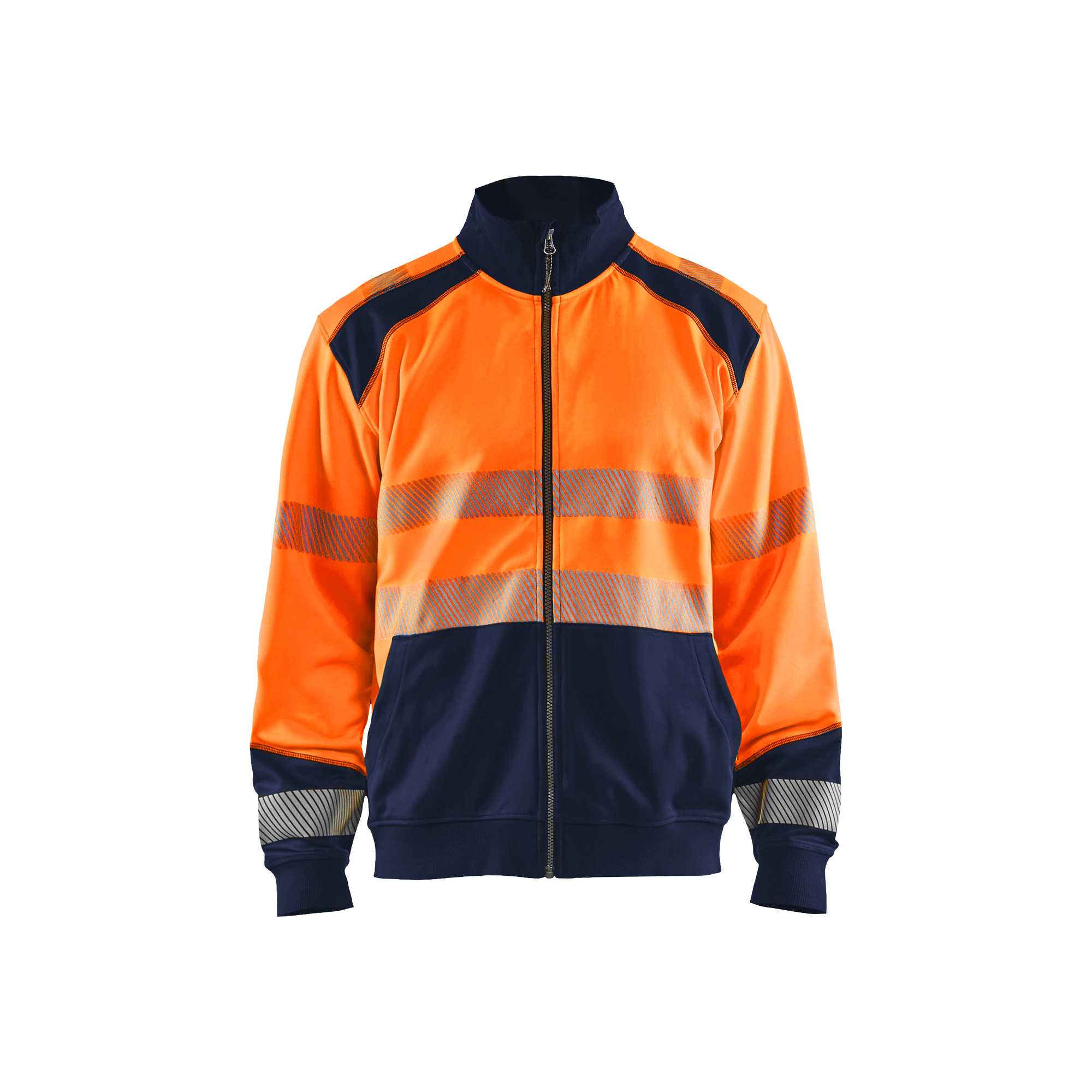 BLAKLADER 35582528 Hi Vis Reflective Full Zip Work Sweatshirt MEN - Brushed Inside