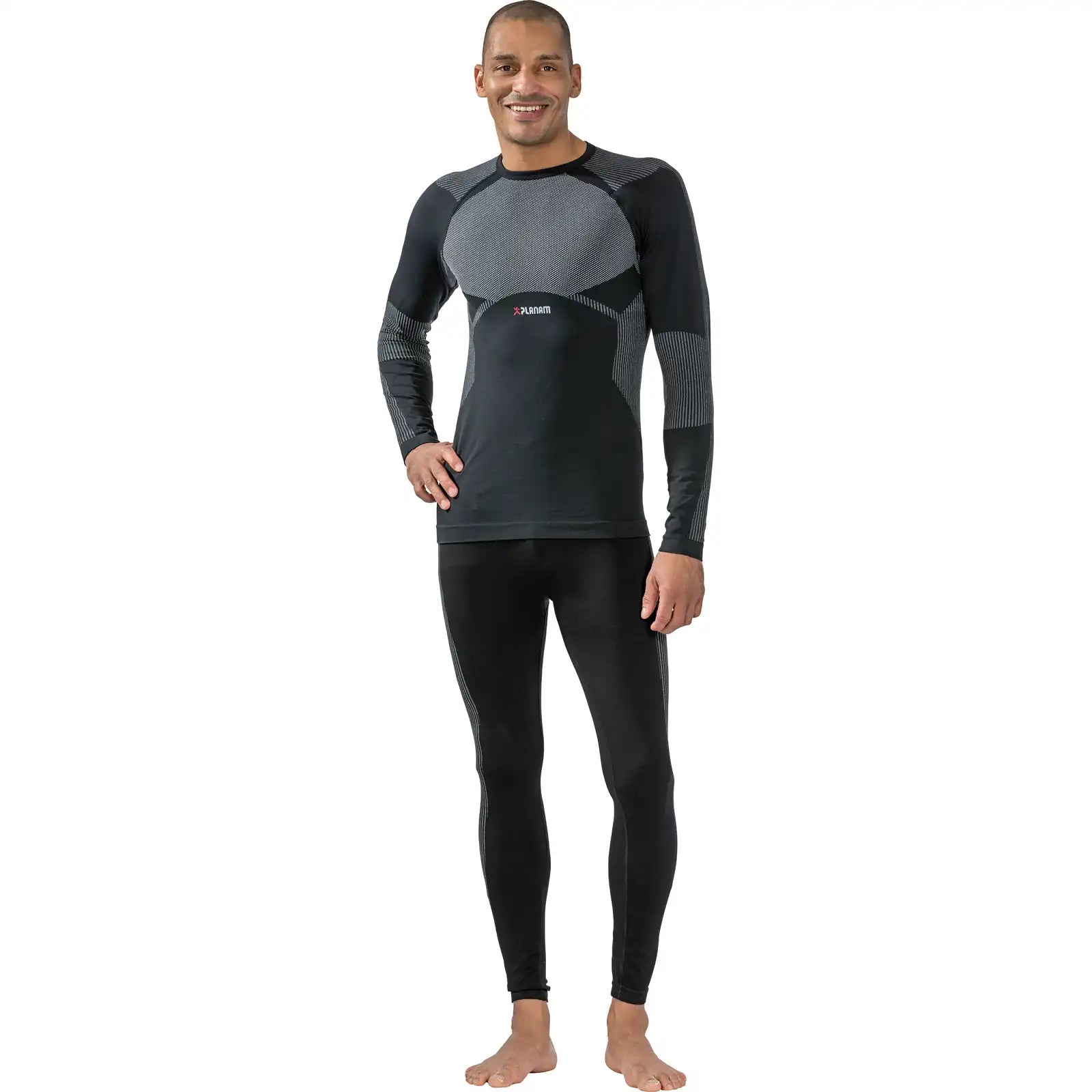 Planam Funktionsunterwäsche Set Fit schwarz L/XL schwarz - Produktbild mit Model