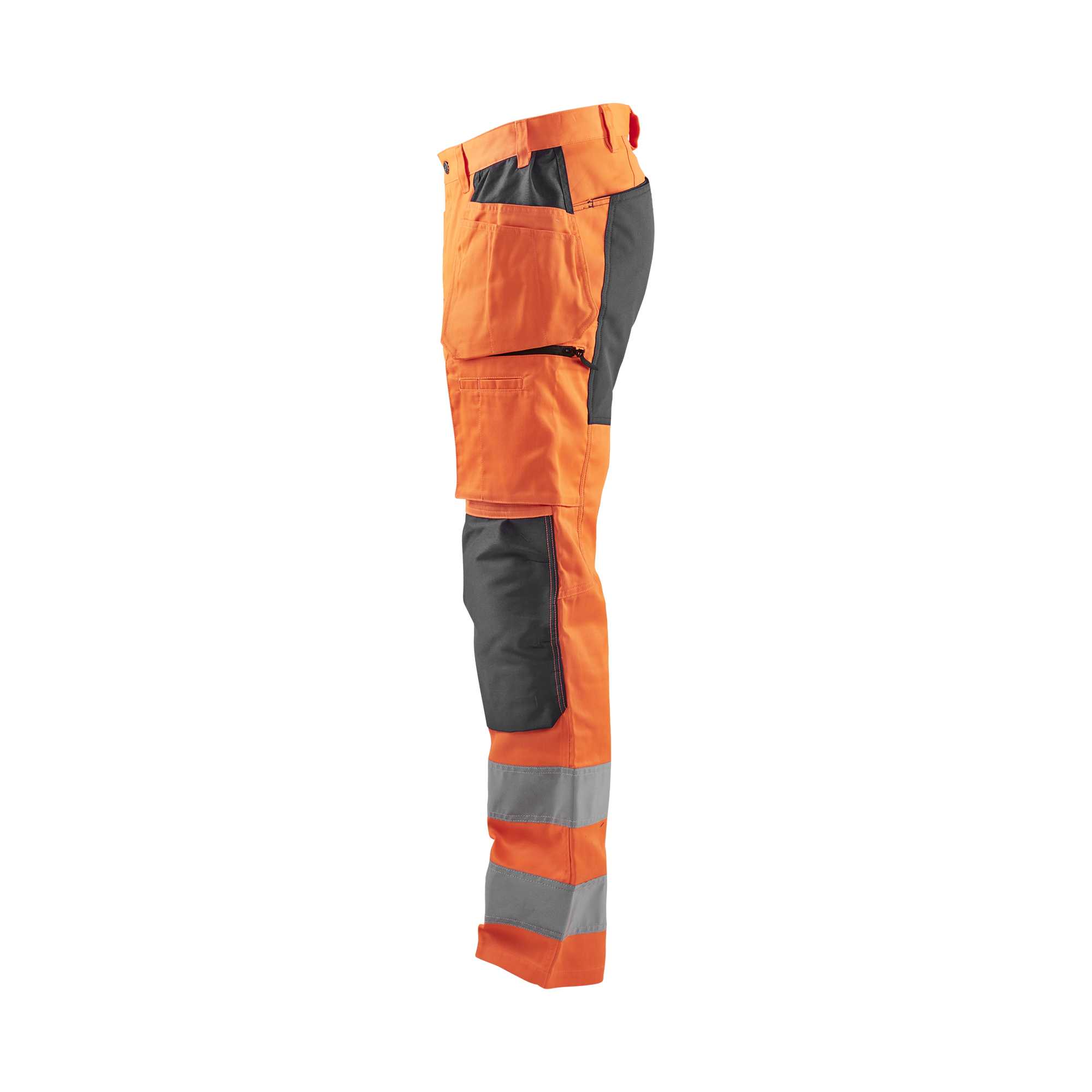 BLAKLADER 15521811 | Hi Vis Trousers with Stretch Hi Vis Reflective Work Trousers Men - Class 2 Visibility
