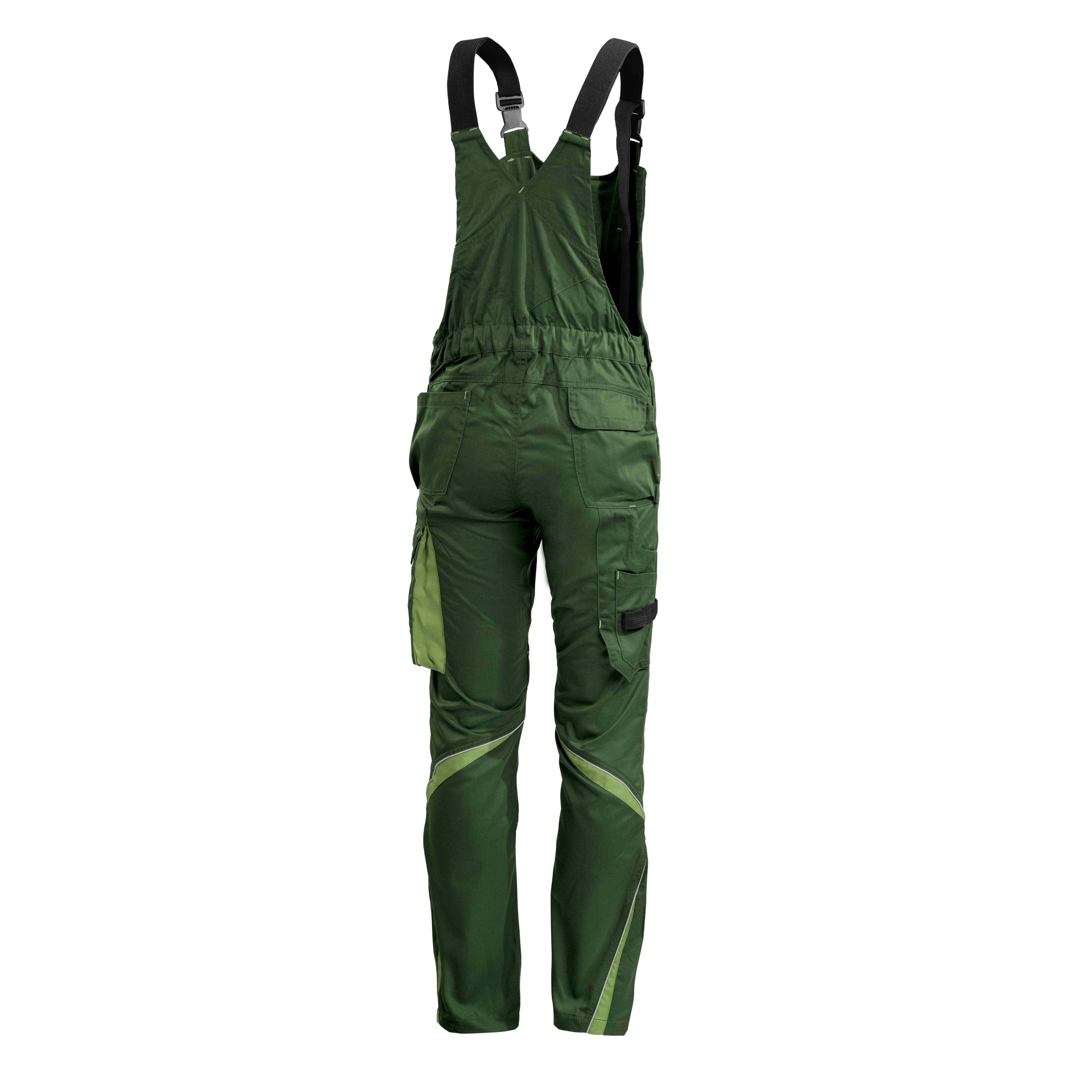 TMG Kult Worker Work dungarees green - KW-420010_Latzhose_gruen_hinten_1920x1920