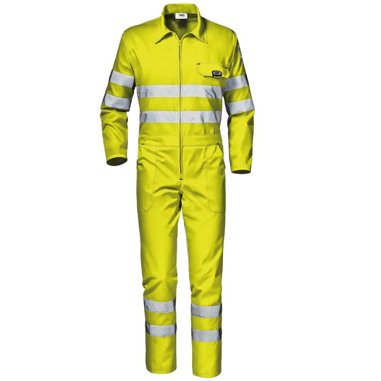 SIR SAFETY MISTRAL Hi Vis Reflective Work Coverall Men - Breathable Cotton Blend