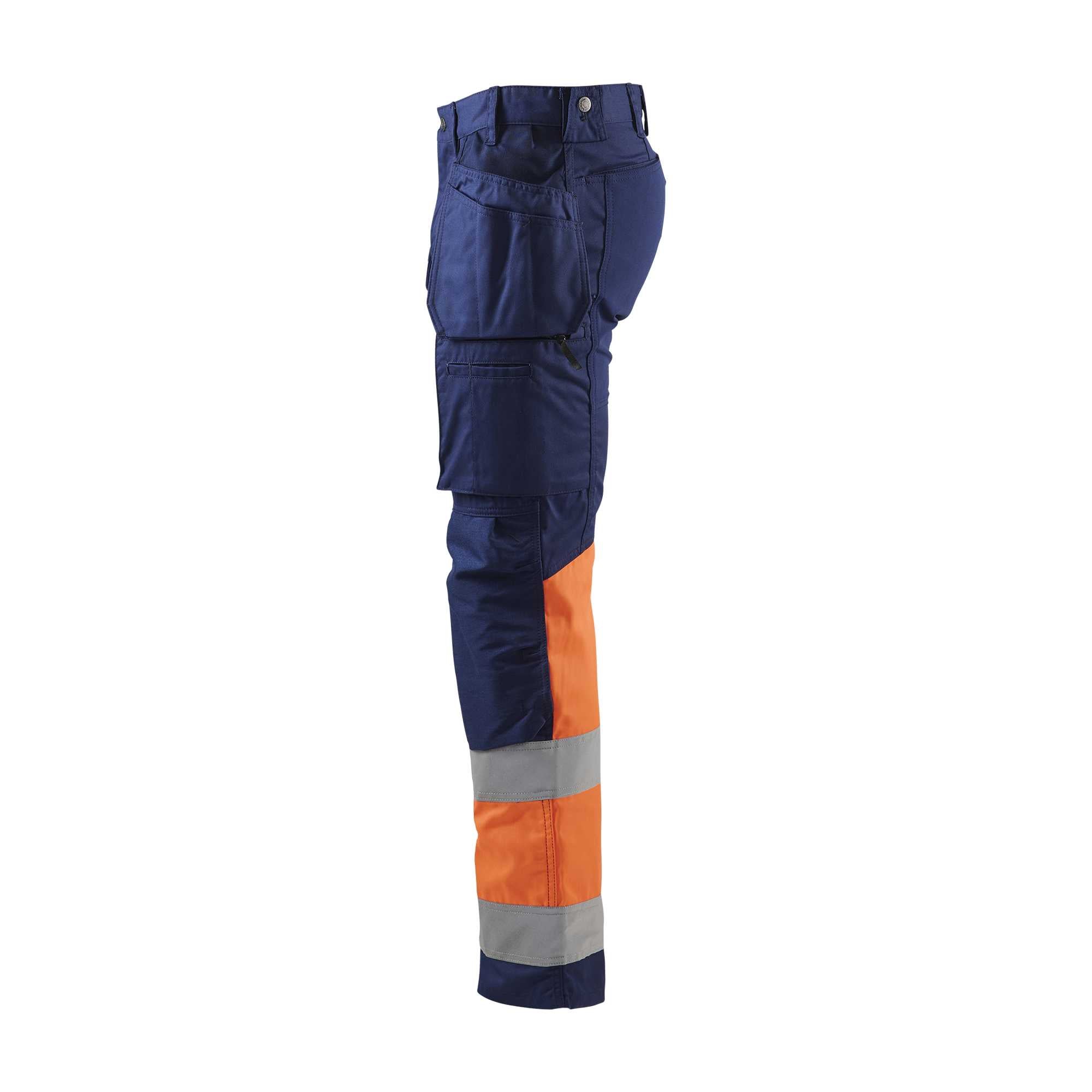 BLAKLADER 15581811 | Hi Vis trousers with stretch Hi Vis Reflective Work Trousers Men - stretch fabric
