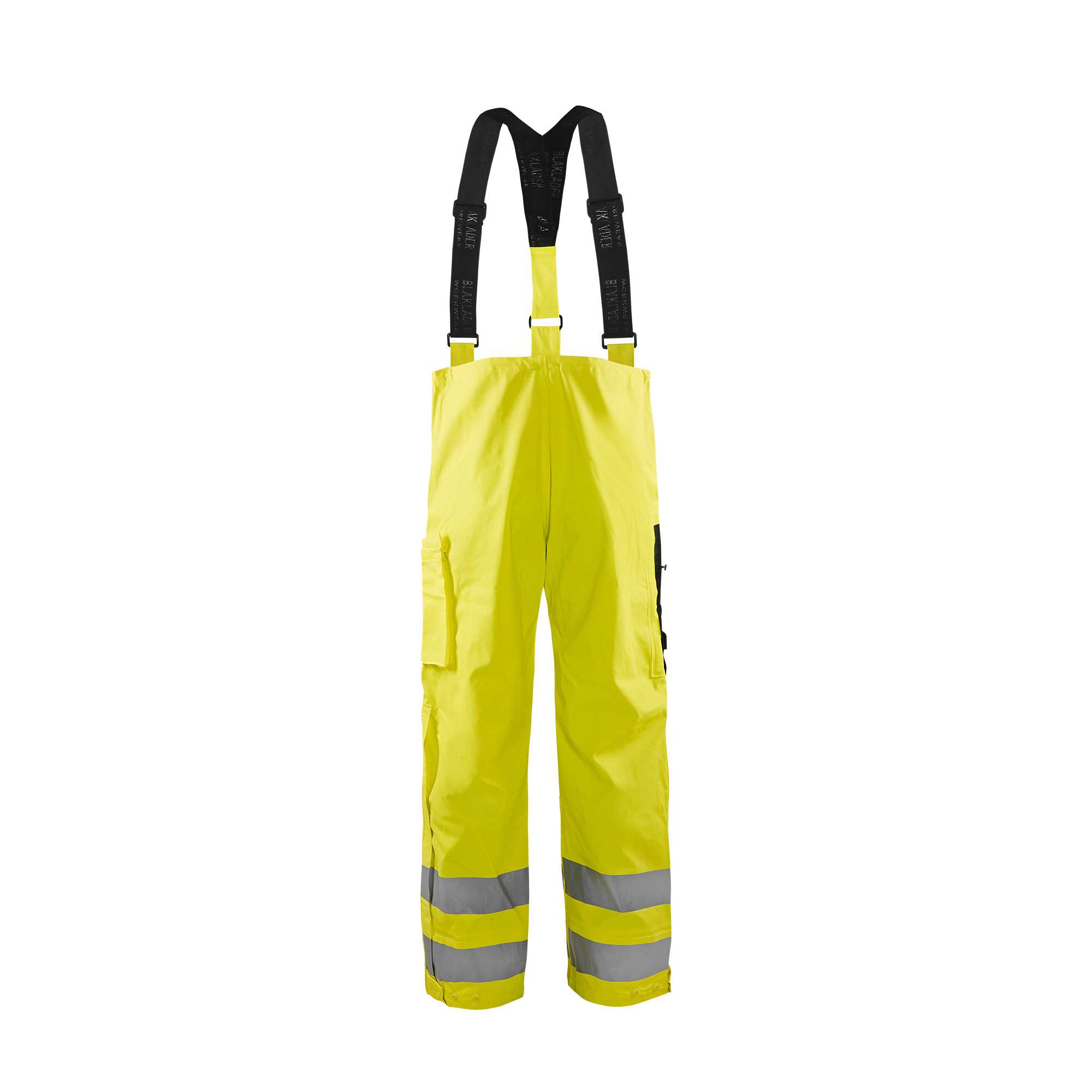 BLAKLADER 13022003 Rain Trousers Hi Vis LEVEL 2 Hi Vis Reflective Work Trousers Men - Waterproof