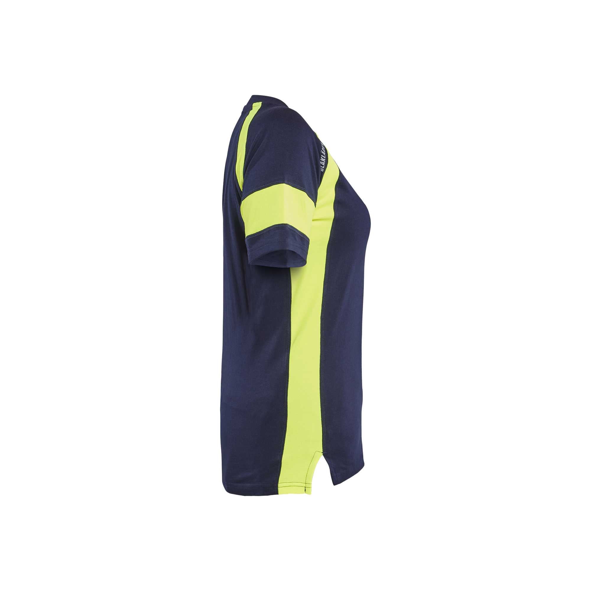BLAKLADER 35241030 Women's T shirt with Hi Vis Hi Vis Reflective Short Sleeve Work T-Shirt WOMEN - 100% Cotton