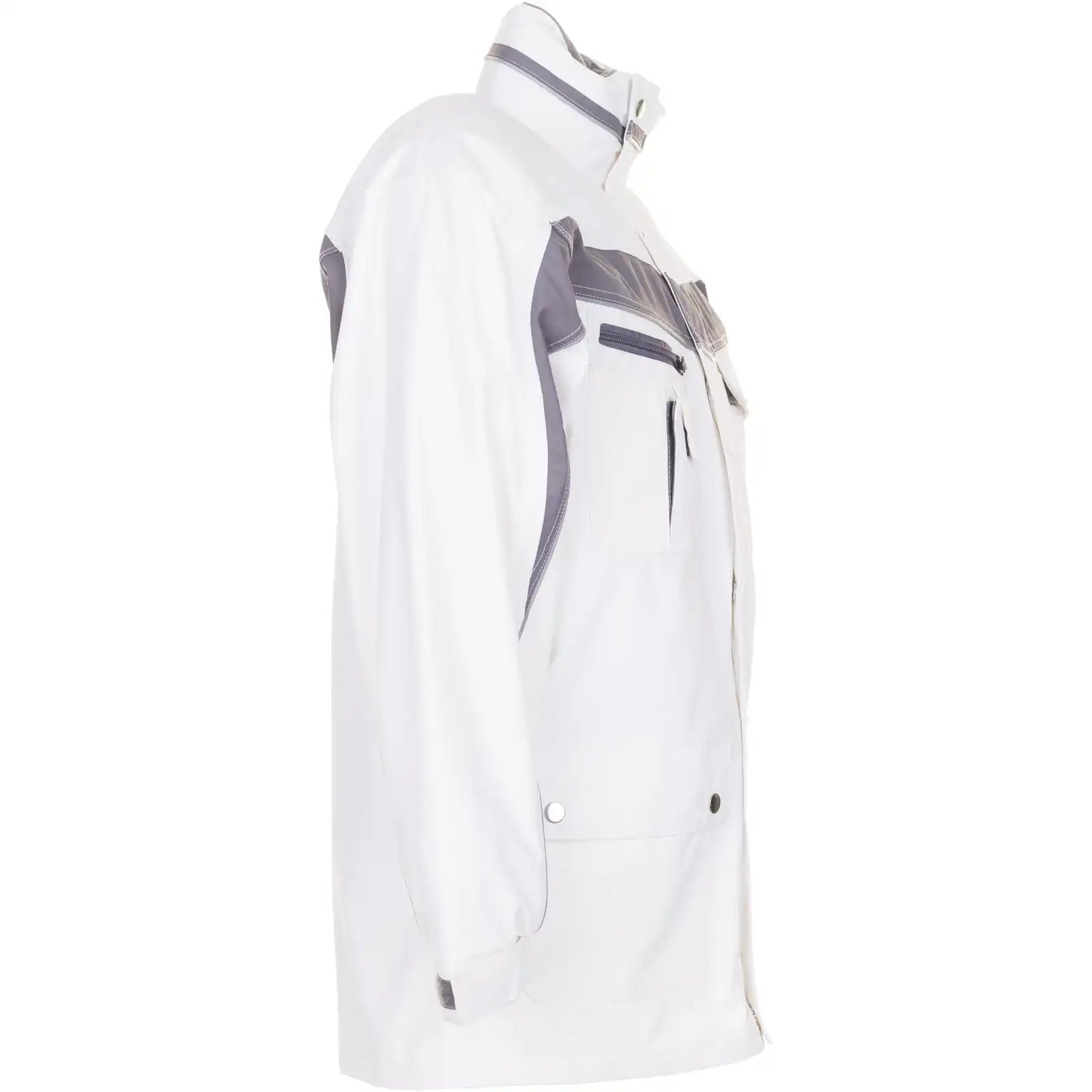 Planam Plaline Allwetterjacke reinweiß/zink XS reinweiß/zink - Produktbild ohne Model