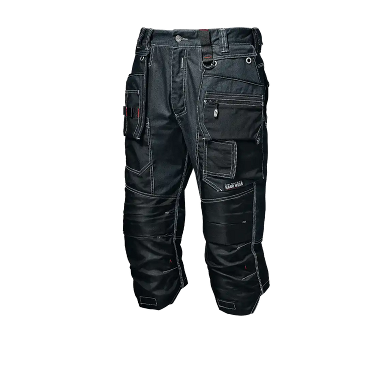 SIR SAFETY HEAVY DENIM CAPRI Work Pirate Bermuda Men - Cordura Reinforcements