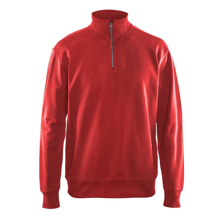 BLAKLADER 33691158 Sweatshirt with Half Zip Work Sweatshirt MEN - 100% Cotton