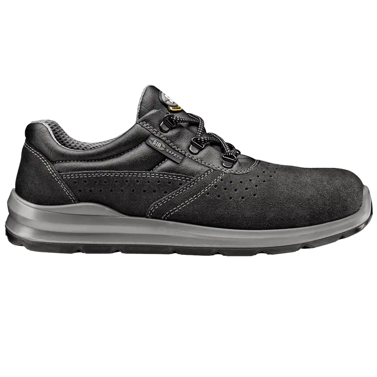 FOBIA Safety Shoe - S1P - Steel Toe Cap - Perforated Suede Leather - Image 1