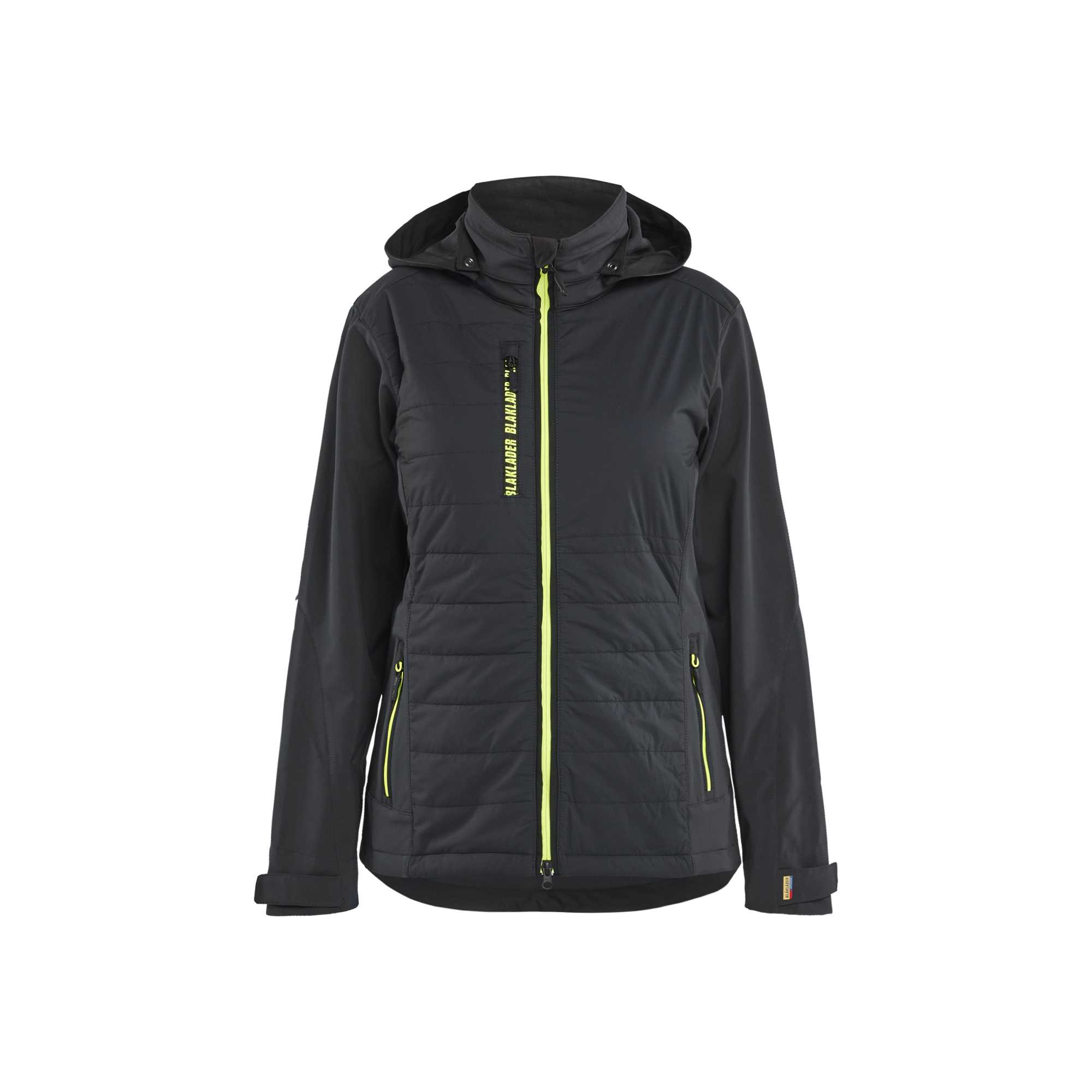 BLAKLADER 47332513 Women's Hybrid Jacket Hi Vis Reflective Softshell Work Jacket WOMEN - Waterproof