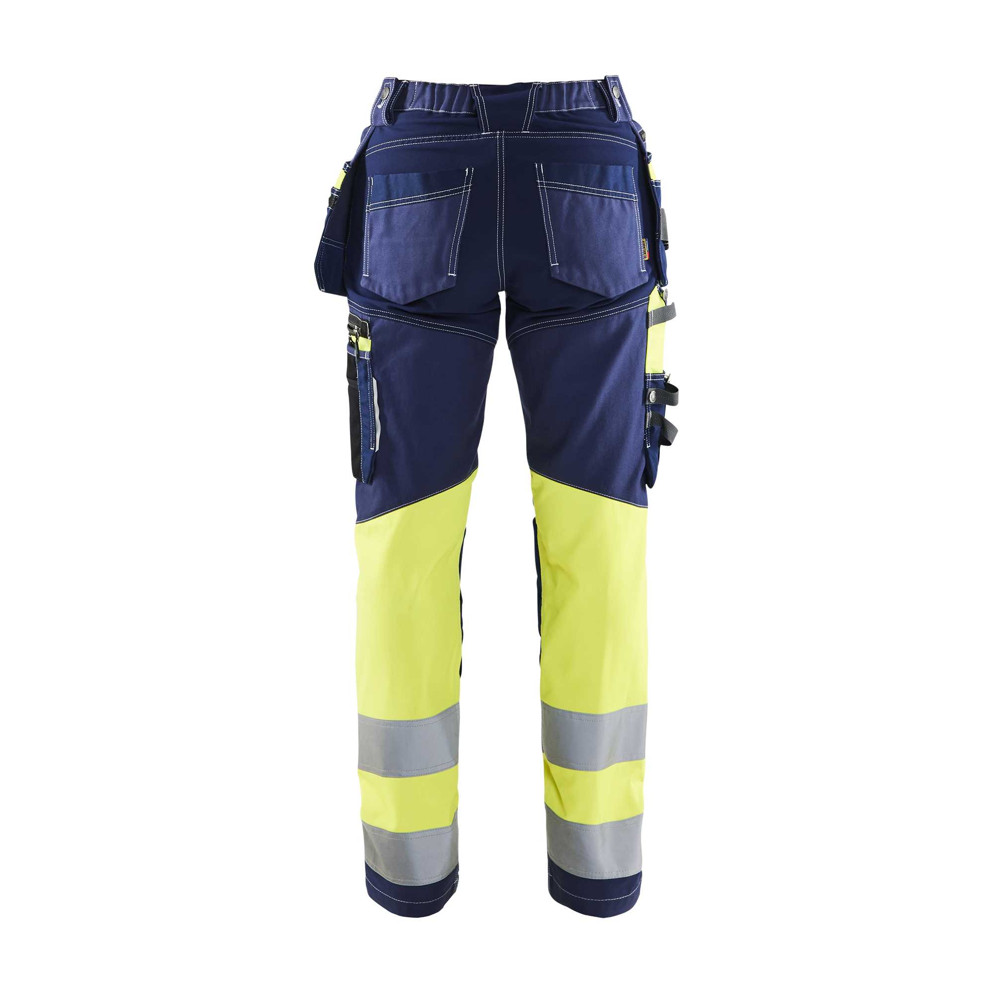 BLAKLADER 71961370 | Women's Hi vis Trousers with Stretch Hi Vis Reflective Work Trousers Women - 100% Cotton