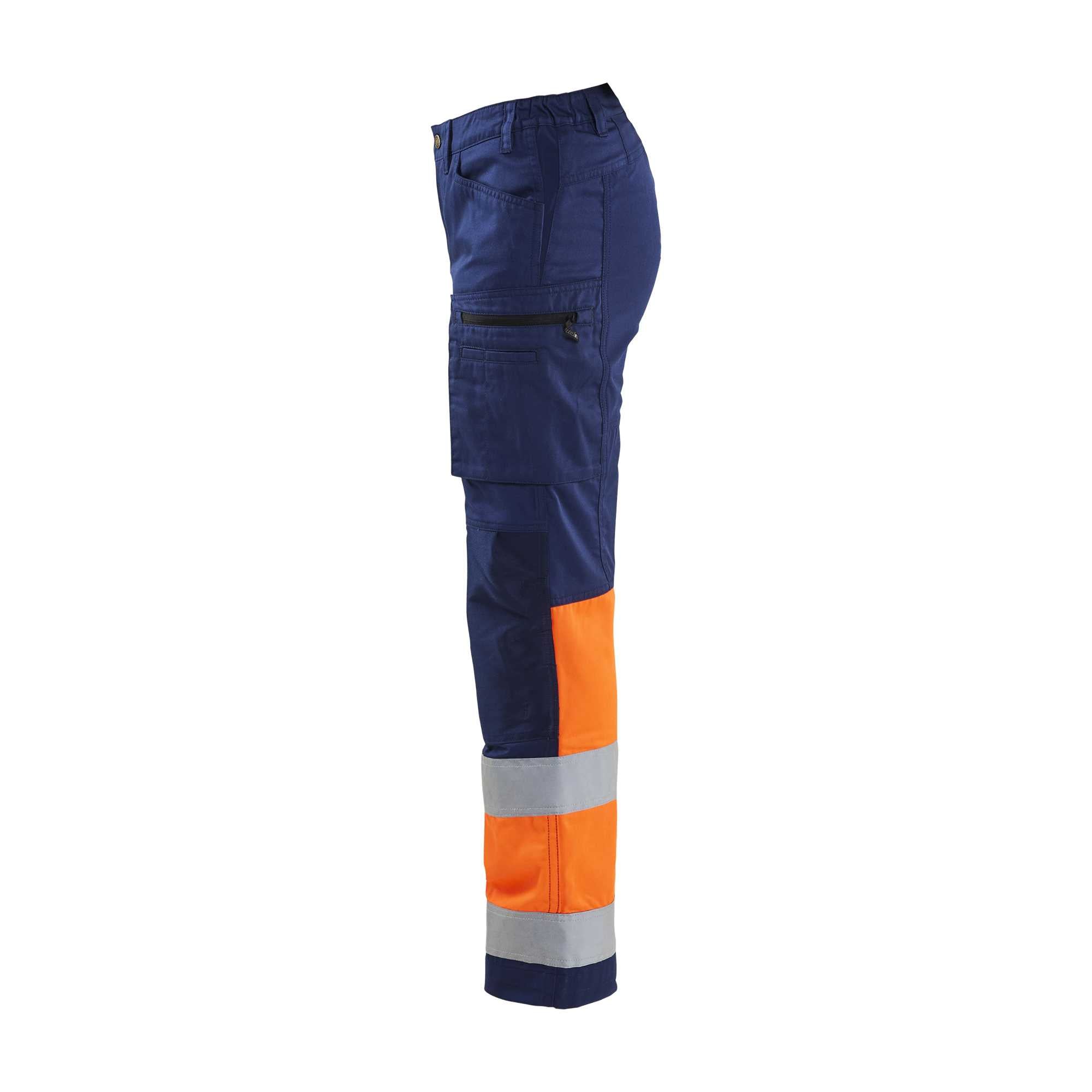 BLAKLADER 71611811 | Women's Hi Vis trousers with stretch Hi Vis Reflective Work Trousers Women - Class 1 Certified