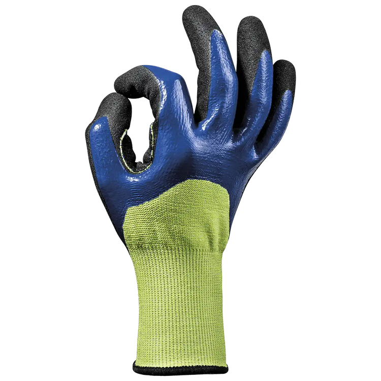 SIR SAFETY PALM SHIELD Work Gloves - Double Nitrile Coating - 12 Pairs