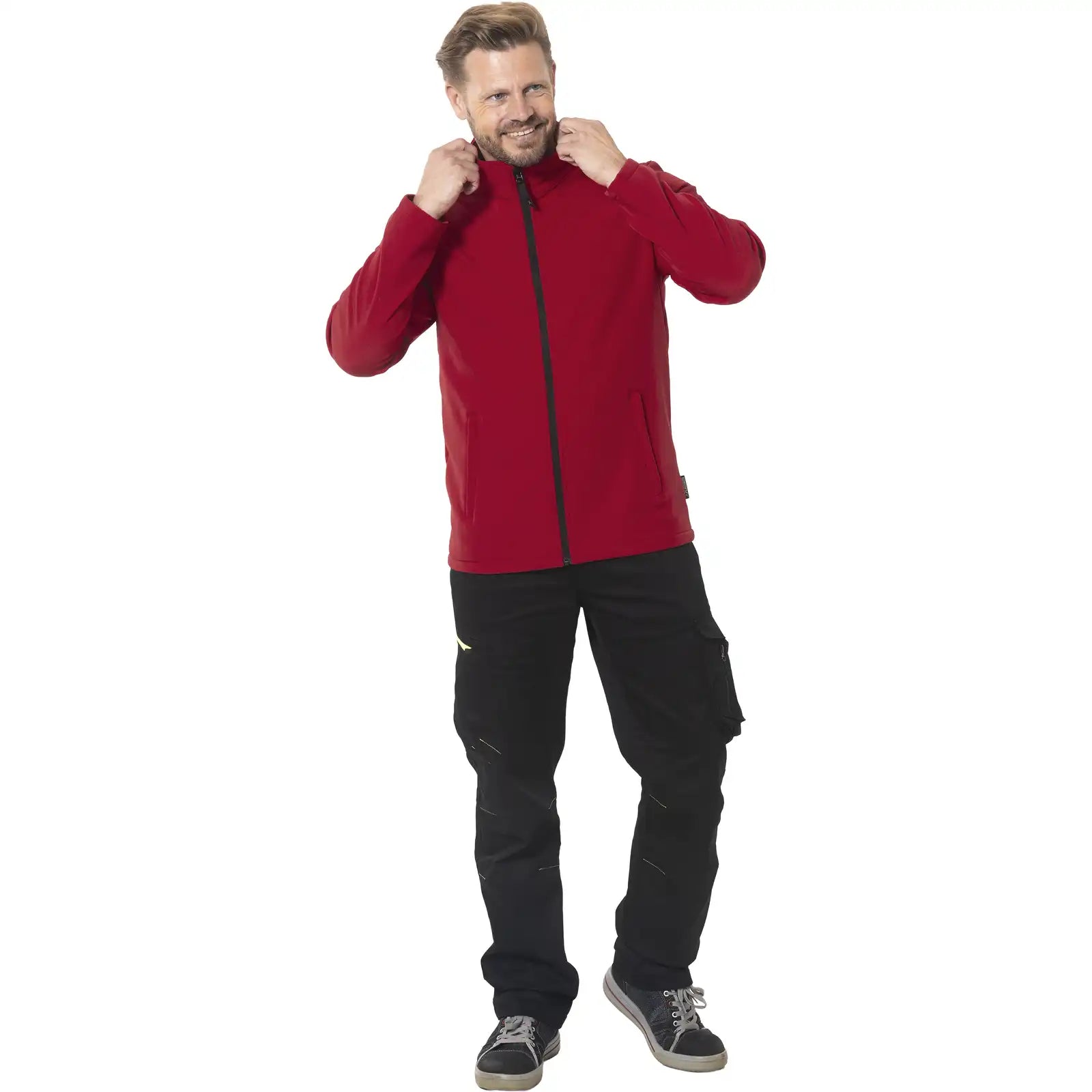 Planam Alto Jacke rot XS rot - Produktbild mit Model