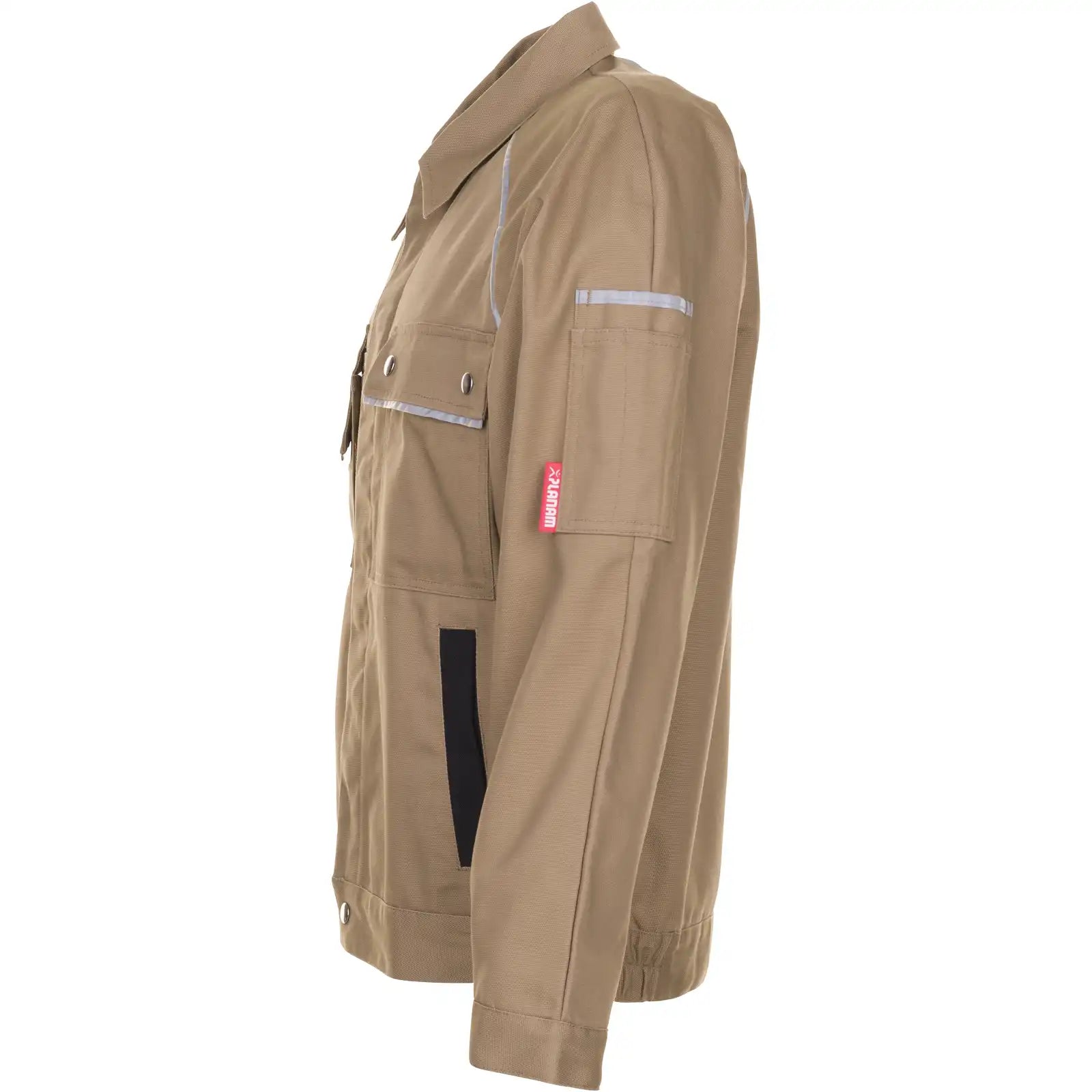 Planam Canvas 320 Bundjacke khaki/schwarz 102 khaki/schwarz - Produktbild ohne Model