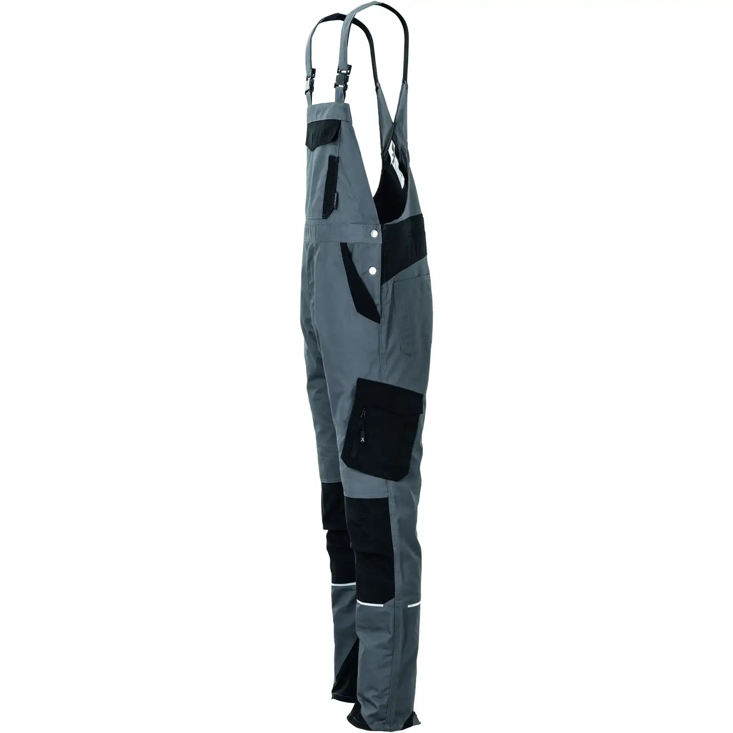 Planam Norit Herren Latzhose schiefer/schwarz 102 schiefer/schwarz - Produktbild ohne Model