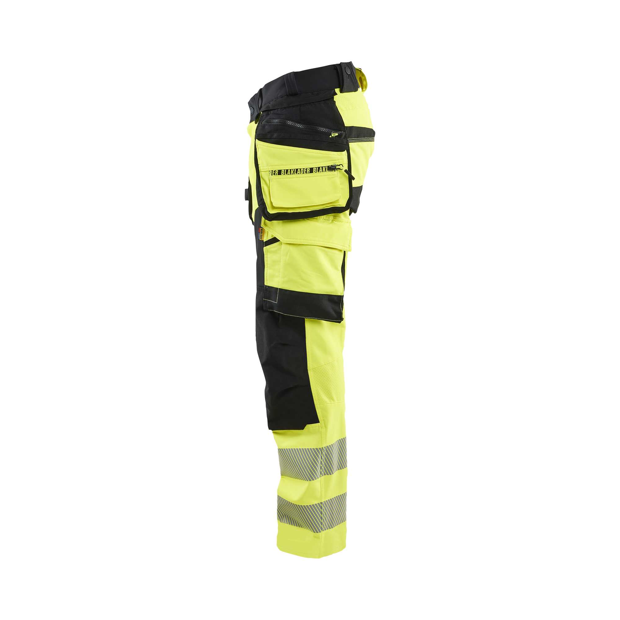 BLAKLADER 11221648 Hi Vis trousers 4 way stretch Hi Vis Reflective Work Trousers Men - double weave