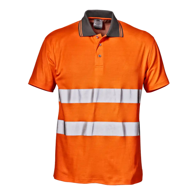 MISTRAL CONFORT POLO SHIRT - Class 2 - Double Reflective Band - Double Jersey Piquet - Image 1