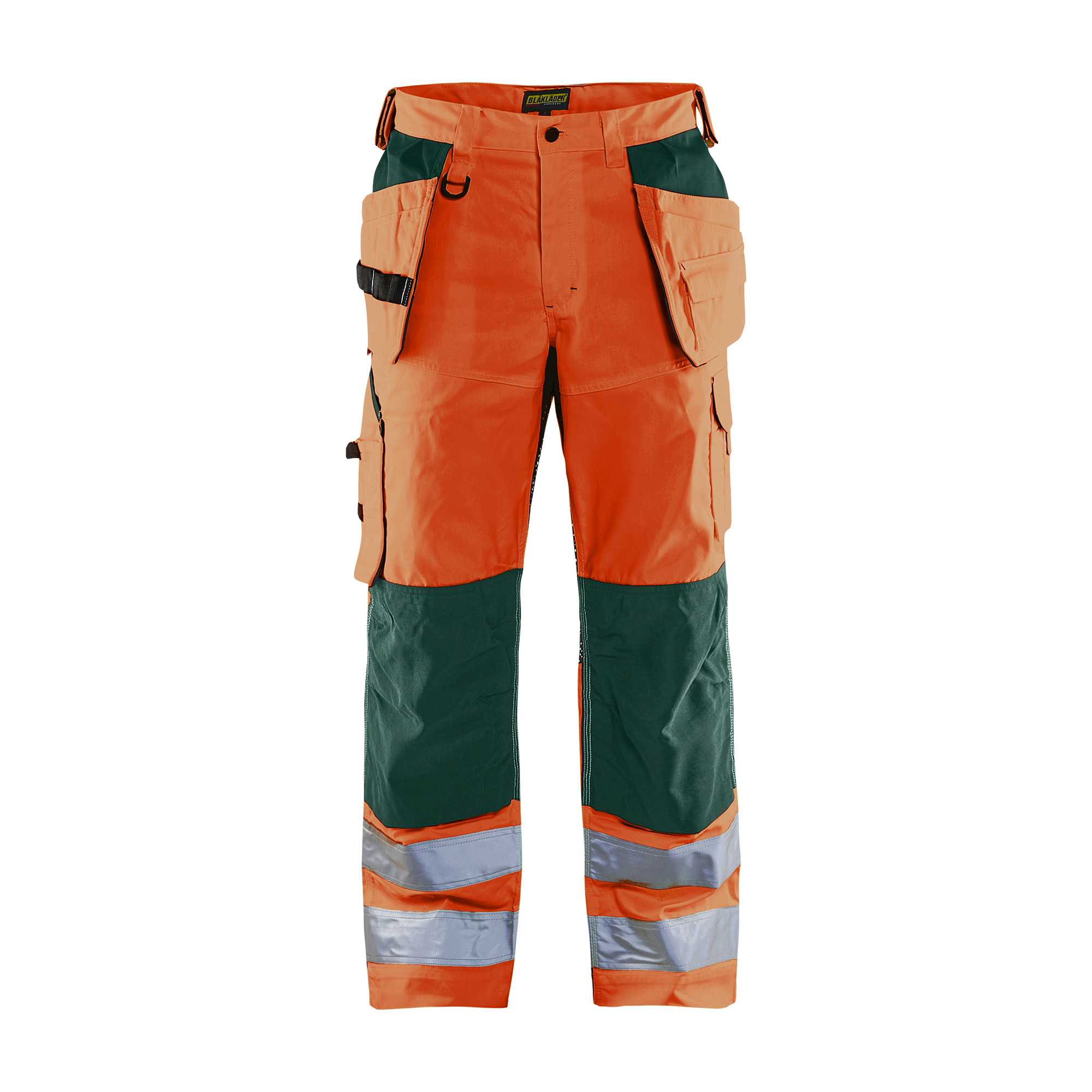 BLAKLADER 15651811 | Ventilated Hi Vis trousers Hi Vis Reflective Work Trousers Men - Mesh Panels