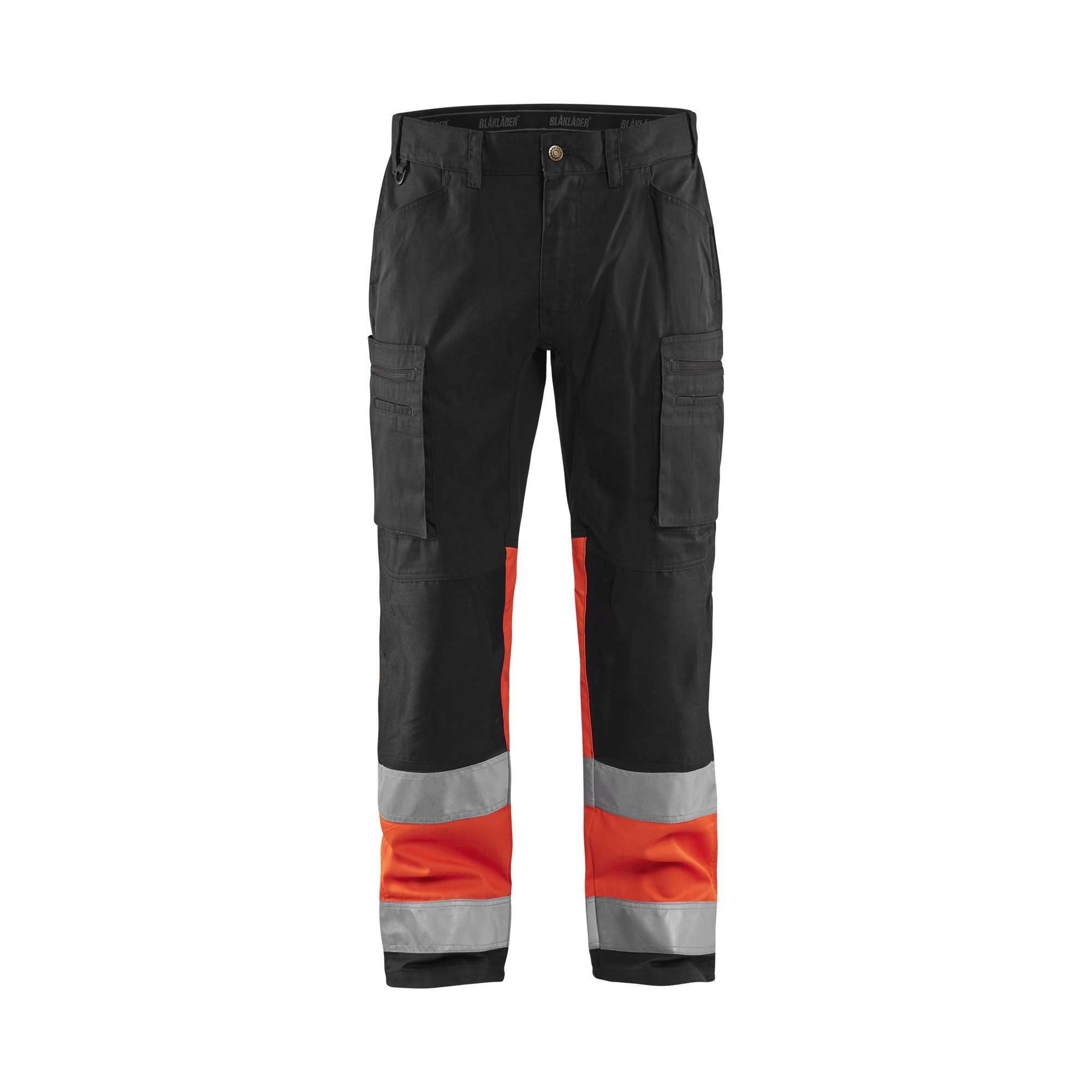 BLAKLADER 15511811 | Hi Vis Trousers with Stretch Hi Vis Reflective Work Trousers Men - 65% Polyester