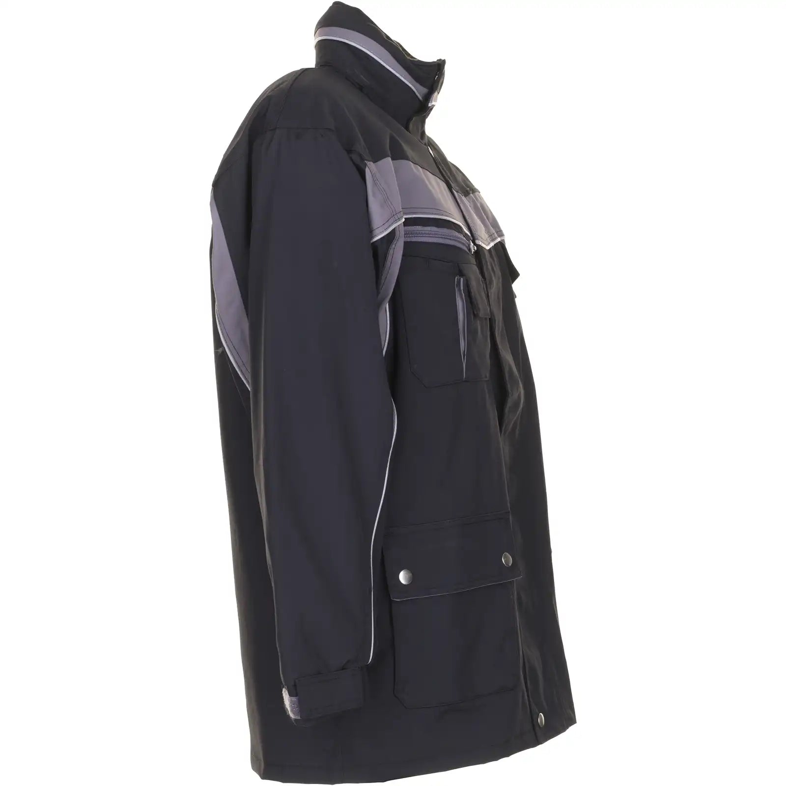 Planam Plaline Allwetterjacke schwarz/zink XS schwarz/zink - Produktbild ohne Model