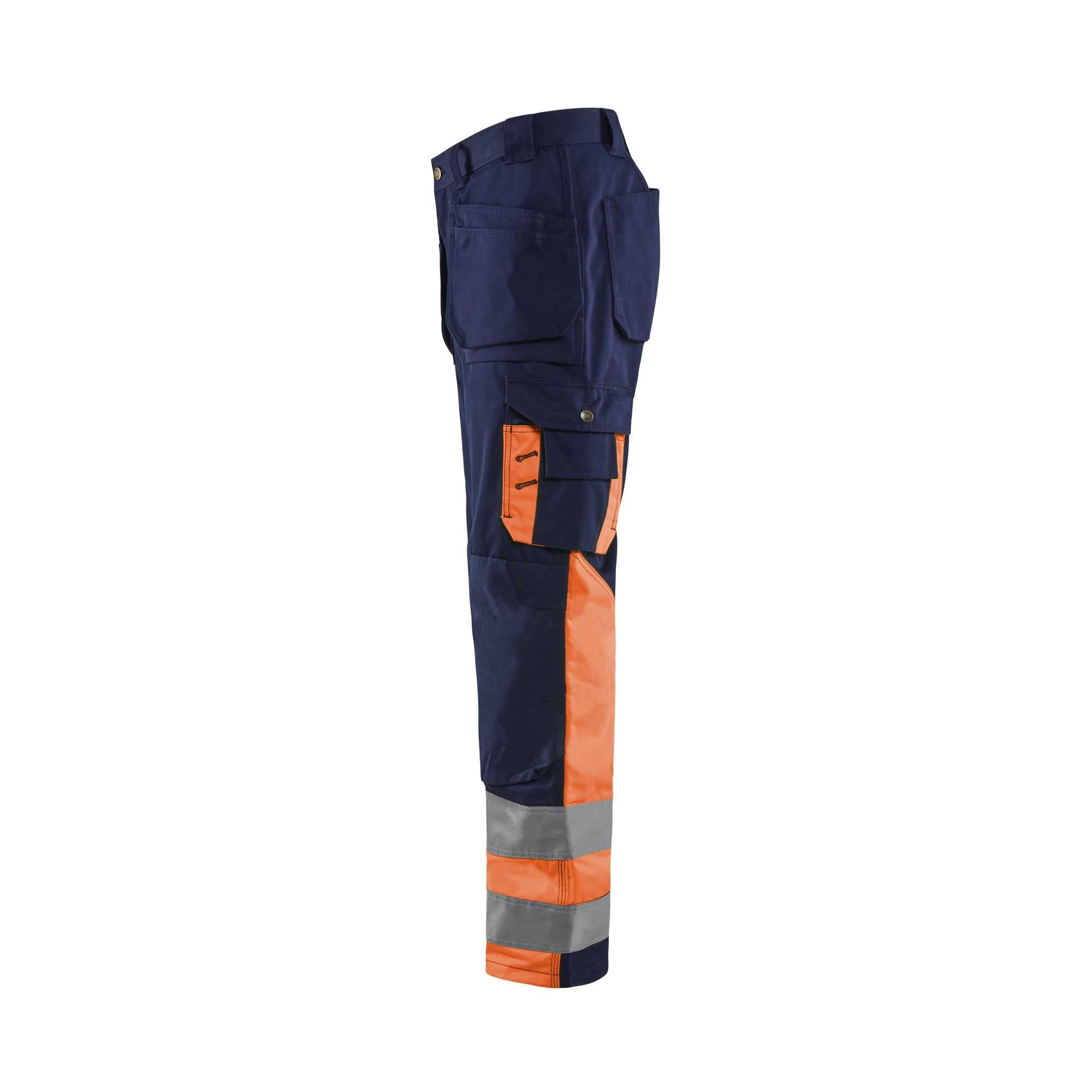 BLAKLADER 15291860 | Hi Vis Trousers Hi Vis Reflective Work Trousers Men - twill fabric