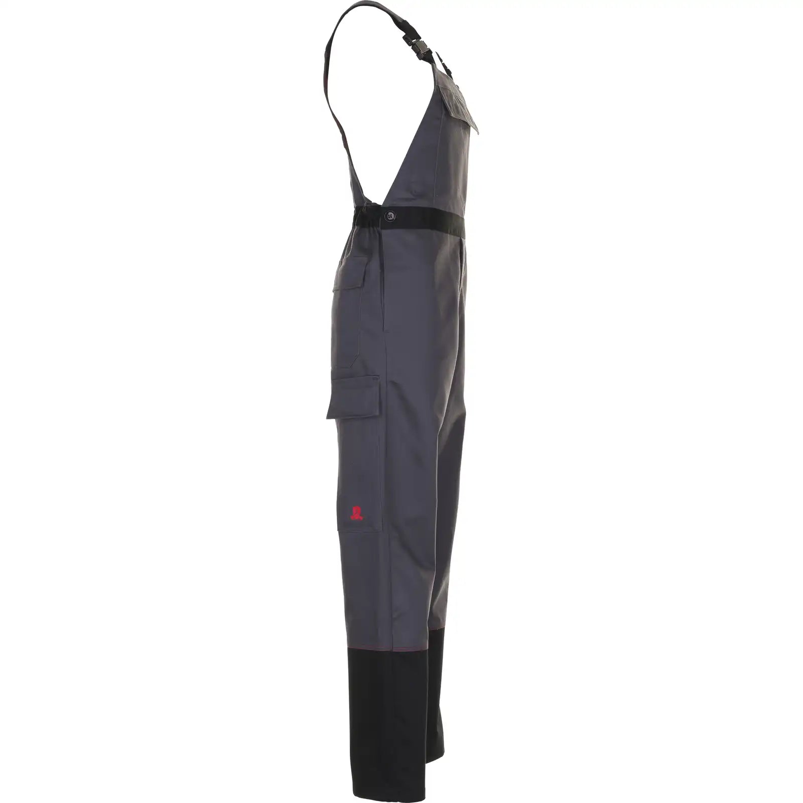 Planam Weld Shield Latzhose grau/schwarz 102 grau/schwarz - Produktbild ohne Model