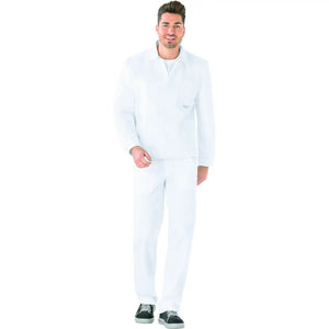 Planam BW 290 Arbeitsjacke reinweiß 102 reinweiß - Produktbild mit Model