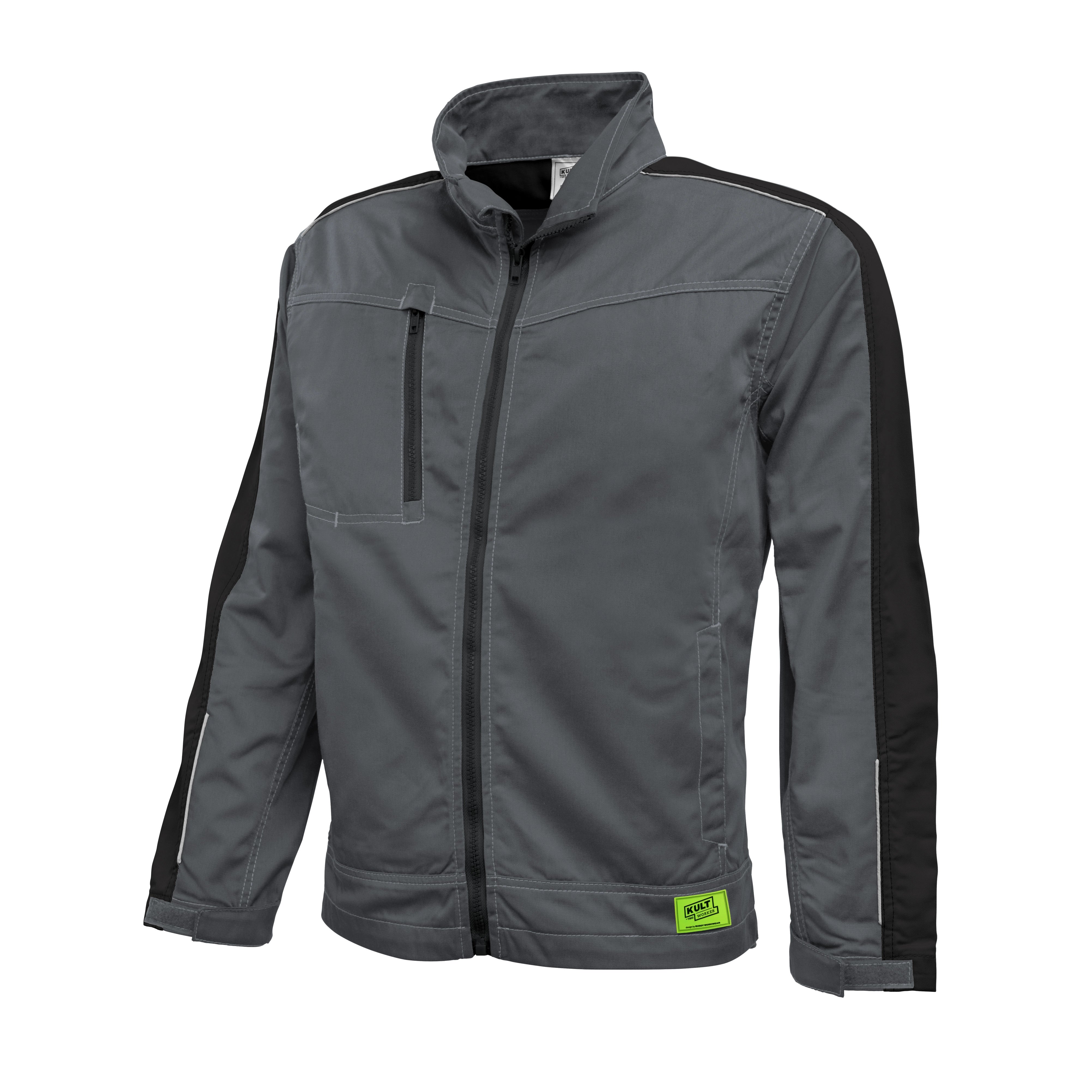 TMG Kult Worker Work jacket light grey - KW-200055_Bundjacke_mittelgrau_vorne_1920x1920