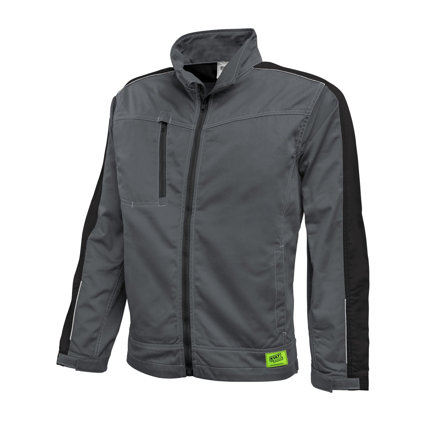TMG Kult Worker Work jacket light grey - KW-200055_Bundjacke_mittelgrau_vorne_1920x1920