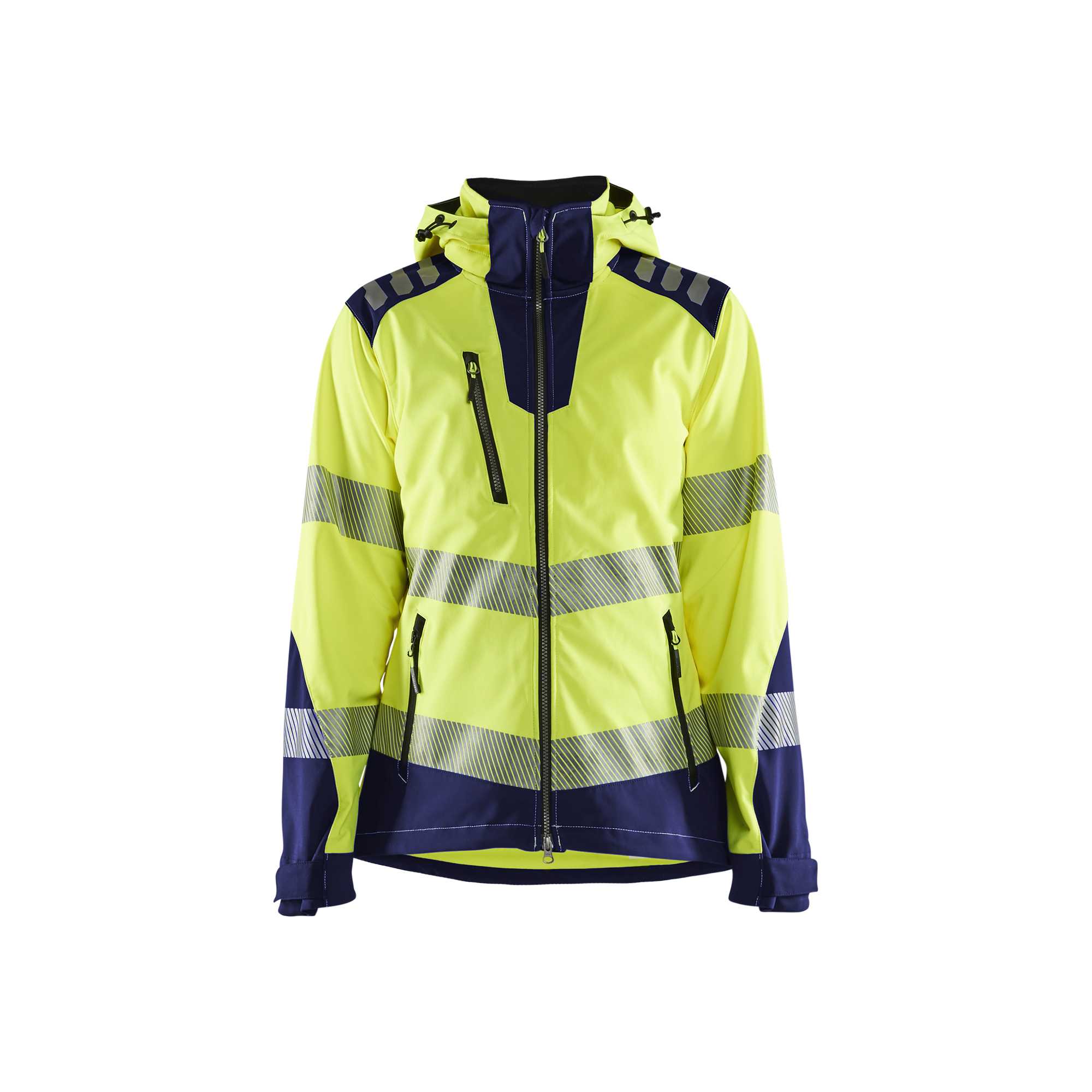 BLAKLADER 47912513 Women's Hi Vis Softshell Jacket Hi Vis Reflective Softshell Work Jacket WOMEN - Waterproof