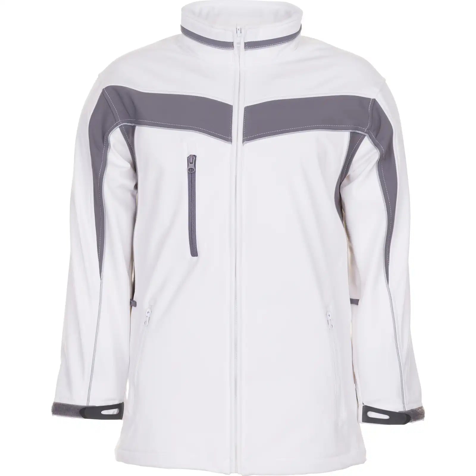 Planam Plaline Softshelljacke reinweiß/zink XS reinweiß/zink - Vorschaubild