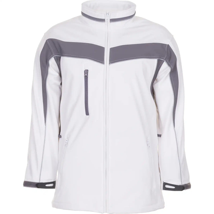 Planam Plaline Softshelljacke reinweiß/zink XS reinweiß/zink - Vorschaubild