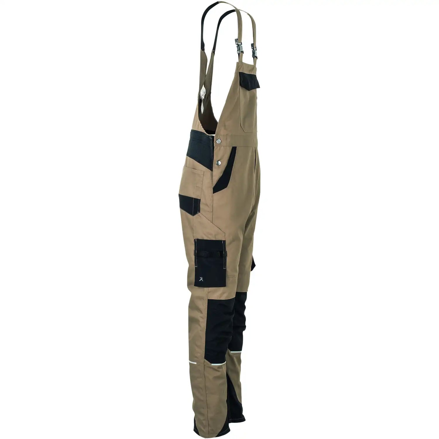 Planam Norit Herren Latzhose sand/schwarz 102 sand/schwarz - Produktbild ohne Model
