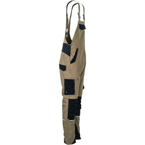 Planam Norit Herren Latzhose sand/schwarz 102 sand/schwarz - Produktbild ohne Model