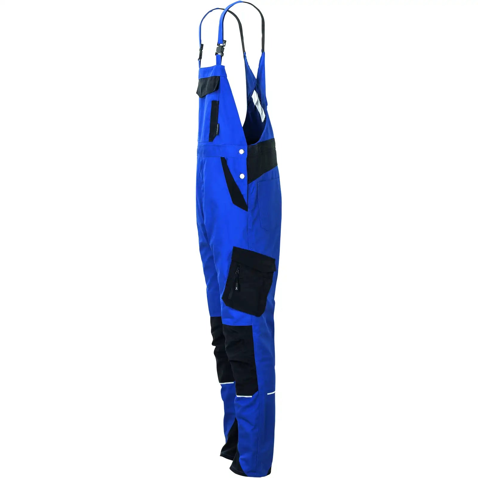 Planam Norit Herren Latzhose kornblumenblau/schwarz 102 kornblumenblau/schwarz - Produktbild ohne Model