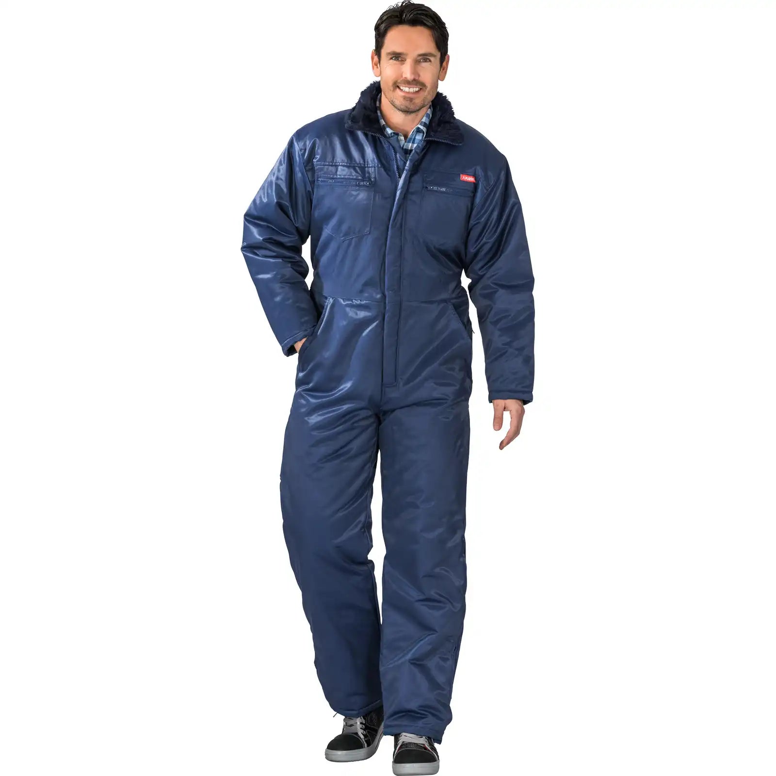 Planam Outdoor Gletscher Pilotenoverall marine L marine - Produktbild mit Model