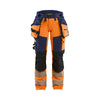 BLAKLADER 70221648 Women's Hi Vis trousers 4 way stretch Hi Vis Reflective Work Trousers Women - double weave